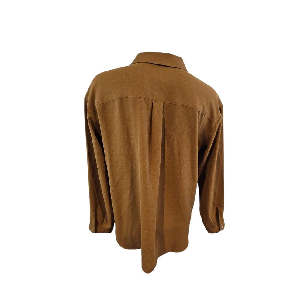 J.Jill Size M Brown Button Up Shirt - Picture 3 of 6